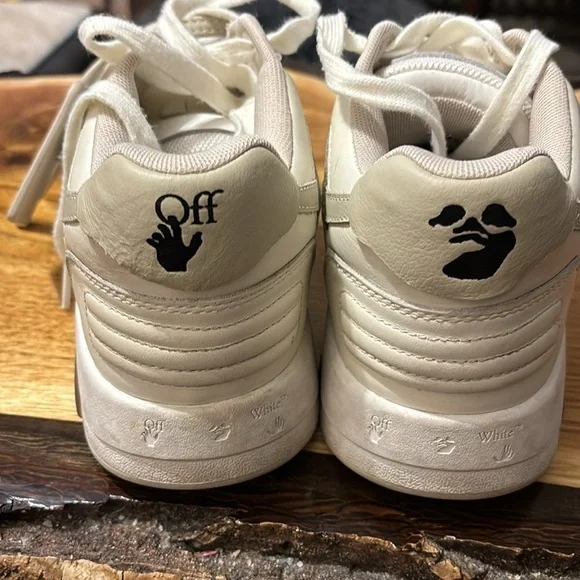 Off-white womens out of office, low trainers, in white/beige size 39 (8.5) - Picture 4 of 9